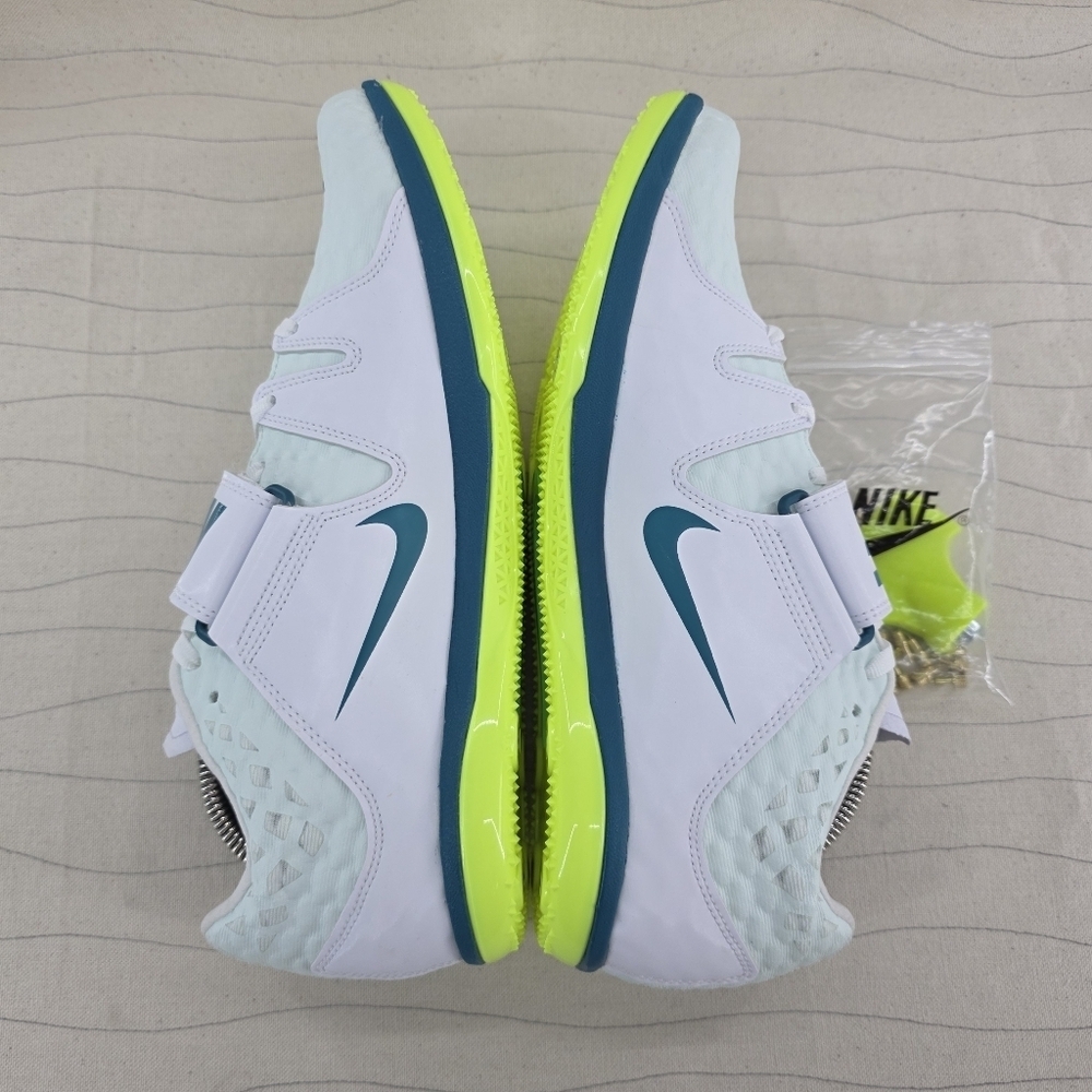 Nike Mens Zoom High Jump Elite Barely Green/Bright Spruce FZ9636-100 Sz 9.5 NEW - Picture 7 of 12